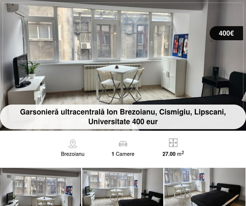 Ion Brezoianu, Cismigiu, Universitate Garsoniera de inchiriat